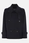 Max Mara Laveno Wool And Cashmere Over Trench Coat In Blue