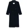 Max Mara Long Wool Cashmere Coat With Notched Lapels