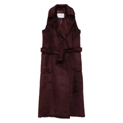 Max Mara Coats In Burgundy