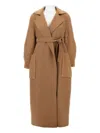 Max Mara Berard Camel Hair And Ribbed Wool And Cashmere-blend Coat In Brown