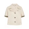 Max Mara Veggia Short Sleeve Cotton Topper In 018