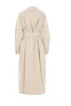 Max Mara Sand Linen Ronco Trench Coat In Beige
