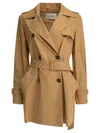 Max Mara Cotton Canvas Raincoat In Beige