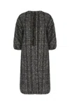 Max Mara Embroidered Wool Blend Coat With Jewel Embellishments In Black