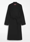 Max Mara Coat With Belted Waist And Side Pockets In Black