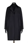 Max Mara Mammola Velvet-collar Coat In Black