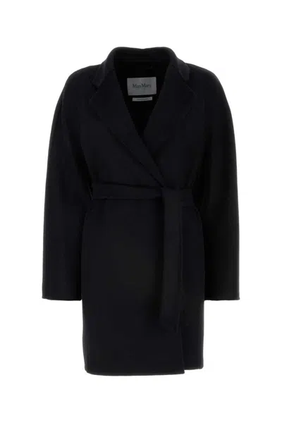 Max Mara Harold Short Cashmere Coat In Black