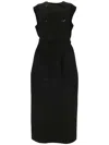 Max Mara Women Sleeveless Wool And Cashmere Coat In Black
