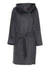 Max Mara Newmang Black Coat In Black