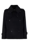 Max Mara Laveno Wool And Cashmere Over Trench Coat In Blue
