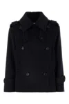 Max Mara Laveno Wool And Cashmere Over Trench Coat In Blue