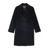 Max Mara Leather Coats In Blue
