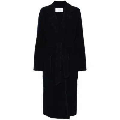 Max Mara Coats Blue In Black