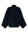 Max Mara Zenone Cashmere Cape Bomber Jacket In Blue Marine