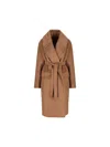 Max Mara Camel Wool Coat In Brown