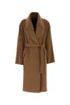 Max Mara Biscuit Cashmere Blend Oversize Coat In Brown