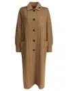 Max Mara Aldo Brown Virgin Wool Coat In Brown