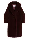 Max Mara Cherry Tedgirl Teddy Bear Icon Coat Coat In Brown