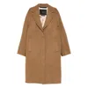 Max Mara Notched-lapel Coat In Brown
