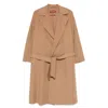Max Mara Studio Cles Coat In Brown