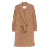 Max Mara Aceri Tie-waist Coat In Brown