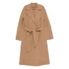 Max Mara Long-sleeved Coat In Brown