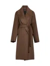 Max Mara Biscuit Cashmere Blend Oversize Coat In Brown