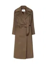 Max Mara Women Cashmere Coat In Brown