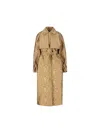 Max Mara Trench In Gold Colour In Jacquard In Gold