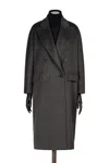 Max Mara Angus Double-breasted Oversized Coat In Gray