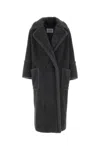Max Mara Kadiak Oversized Alpaca And Wool Teddy Coat In Grey