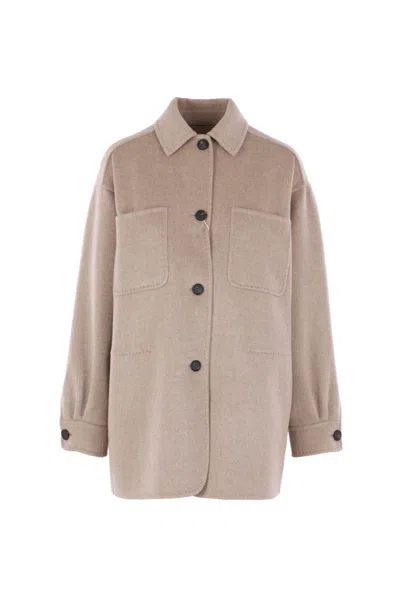 Max Mara Buttoned Pocket Jacket In Neutral