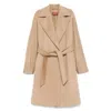 Max Mara Wool Robe Coat In Neutral