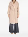 Max Mara Beige Tedgirl Teddy Bear Icon Coat Coat In Pink