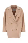Max Mara Pastel Pink Wool Blend Rebus Coat In Pink