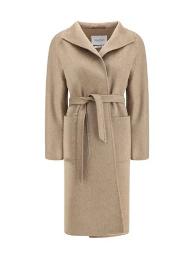 Max Mara Lilia Coat In Neutral