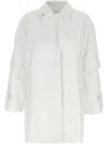 Max Mara Cotton Gabardine Trench Coat In White