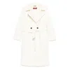 Max Mara Long-sleeved Coat In White