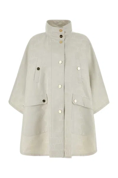 Max Mara Jacquard Cape Monogram Pattern In 005