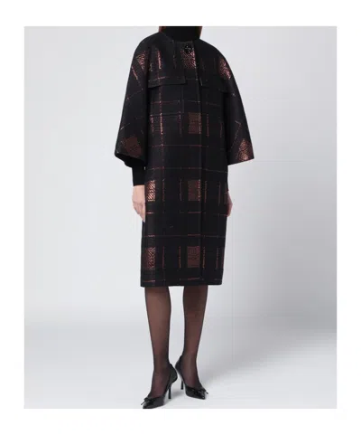 Max Mara Cocoon Coat In Black