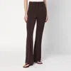 Max Mara Coffee-coloured Viscose Trousers In Beige