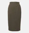 Max Mara Gonna Cognac In Green