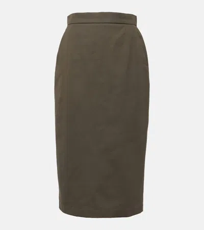 Max Mara Cognac Skirt In Green