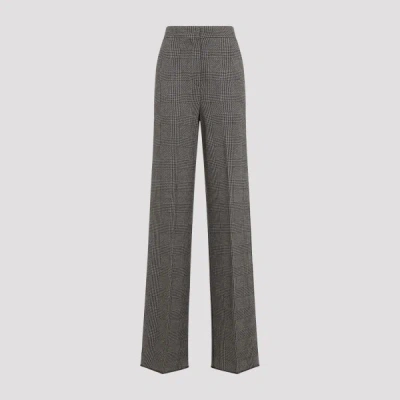 Max Mara Cognac Pants Principe Galles In Black