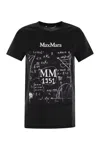 Max Mara Crew Neck Jersey T-shirt With Graphic Print In Black