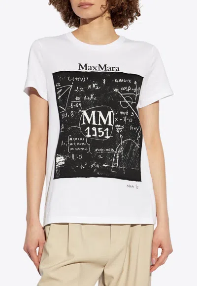 MAX MARA COLIBRI PRINTED CREWNECK T-SHIRT