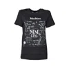 Max Mara Colibri T-shirt In Black Printed Cotton In Black