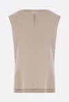 Max Mara Split Neckline Sleeveless Blouse In Brown