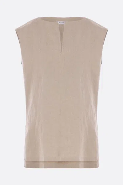MAX MARA COLIMBO SLEEVELESS BLOUSE IN LINEN