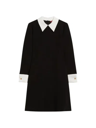 Max Mara Collar Cuff Dress In Black